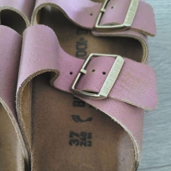 Birkenstock🌷Arizona Washed Metallic Pink Suede size 6 1/2, 37 - Picture 5 of 15